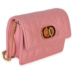 Christian Dior Pink Macrocannage Calfskin Micro Miss Caro Chain Bag