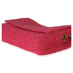 Saint Laurent Pink Raffia Medium Kate Chain Bag