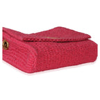 Saint Laurent Pink Raffia Medium Kate Chain Bag