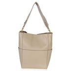 Taupe Soft Grained Calfskin Medium Sangle Bucket Bag