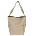 Taupe Soft Grained Calfskin Medium Sangle Bucket Bag