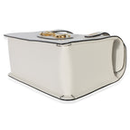 Gucci Mystic White Calfskin Small Horsebit 1955 Foldover Top Handle Bag