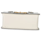 Gucci Mystic White Calfskin Small Horsebit 1955 Foldover Top Handle Bag