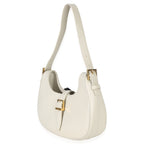 Saint Laurent Cream Smooth Calfskin Le Fermoir Hobo