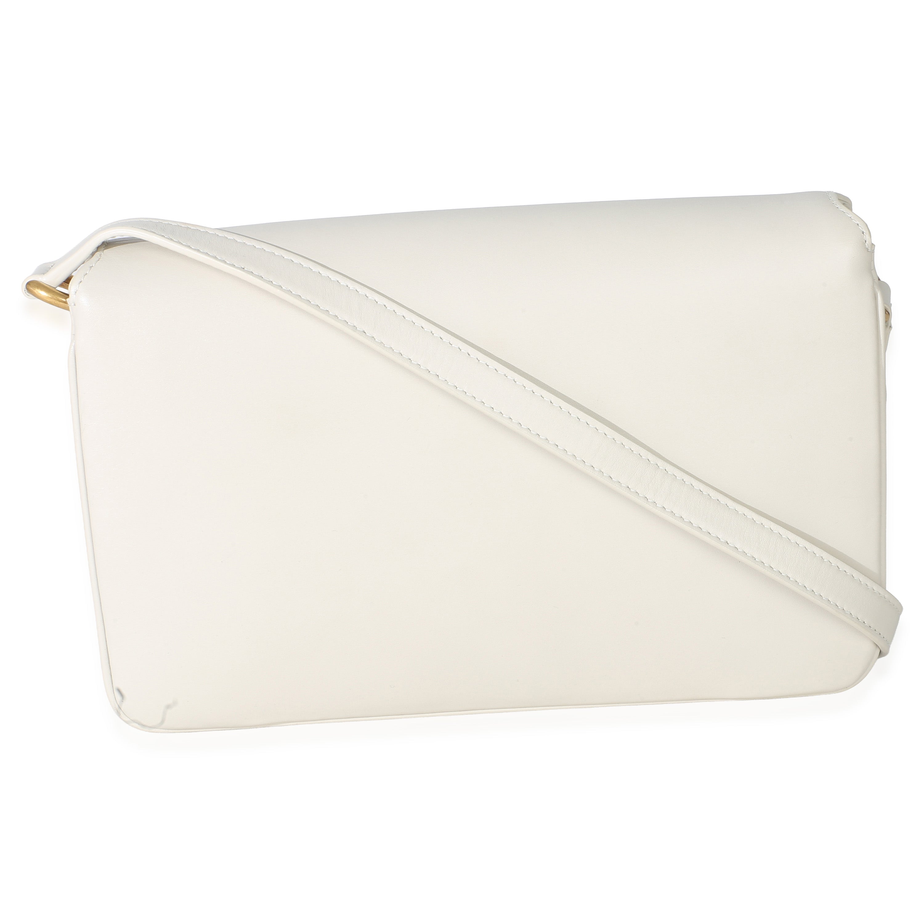 Saint Laurent Cream Smooth Calfskin Le Maillon Satchel