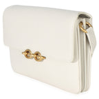 Saint Laurent Cream Smooth Calfskin Le Maillon Satchel
