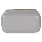 Chanel Grey Quilted Lambskin Small Pearl Crush Vanity Case