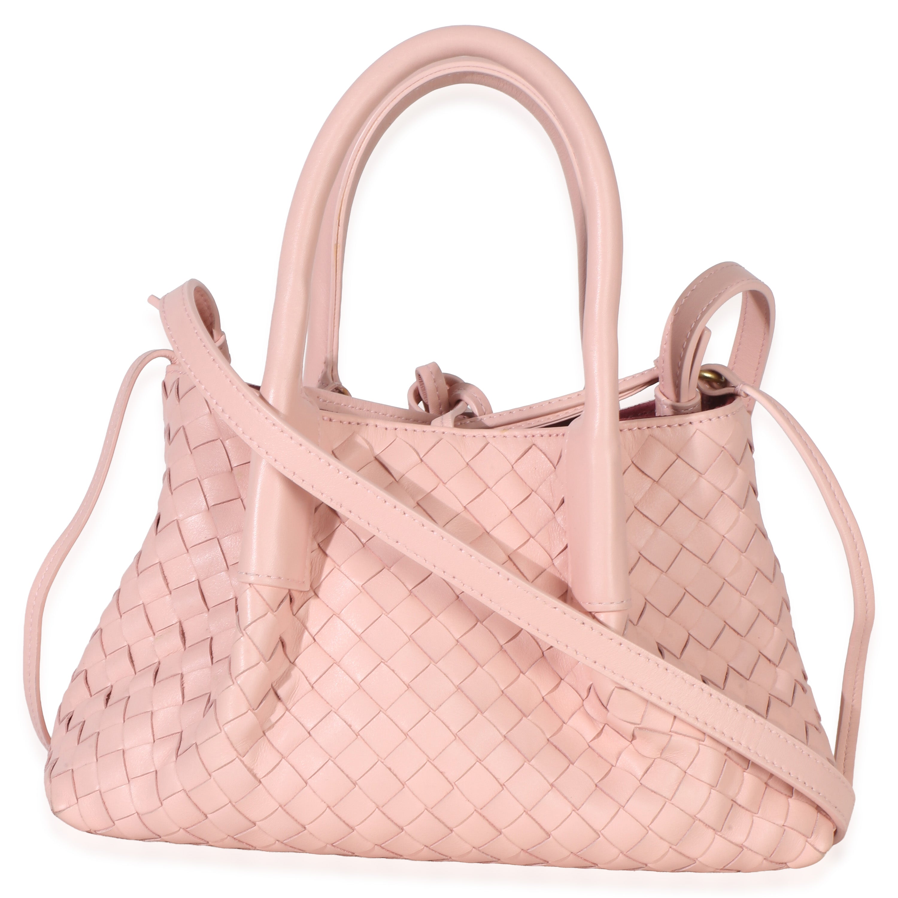 Rose Nappa Intrecciato Small Pinacoteca Tote