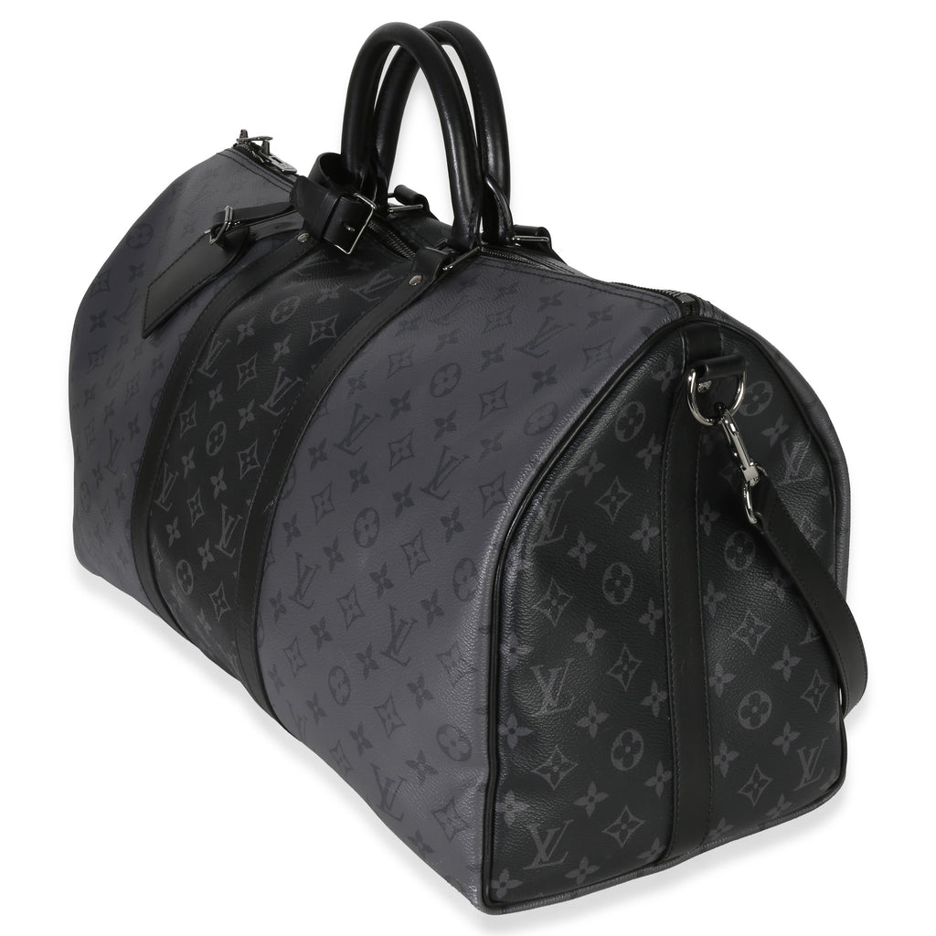 Louis Vuitton Reverse Monogram Eclipse Canvas Keepall Bandouliere 50