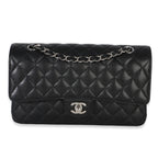 Chanel Black Quilted Caviar Medium Classic Double Flap Handbag