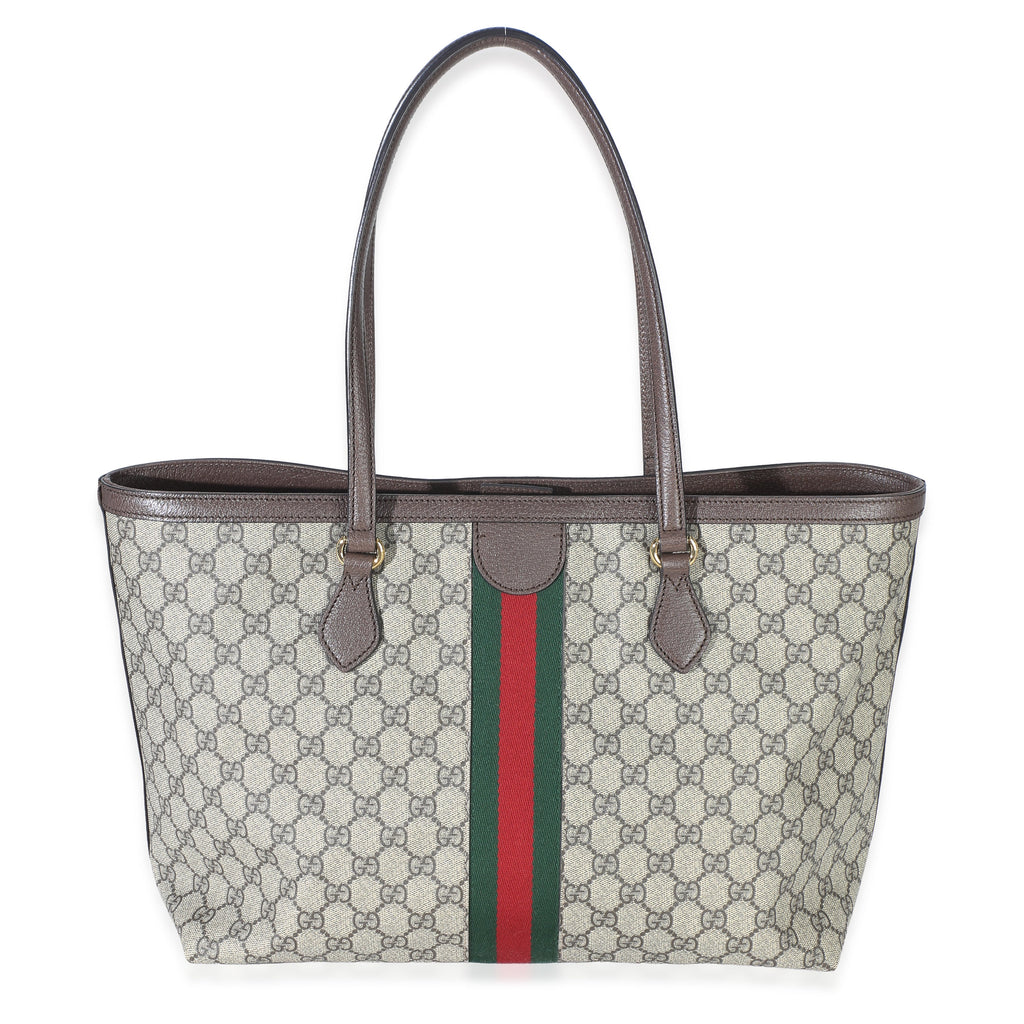 Gucci Beige GG Supreme Canvas Medium Ophidia Tote
