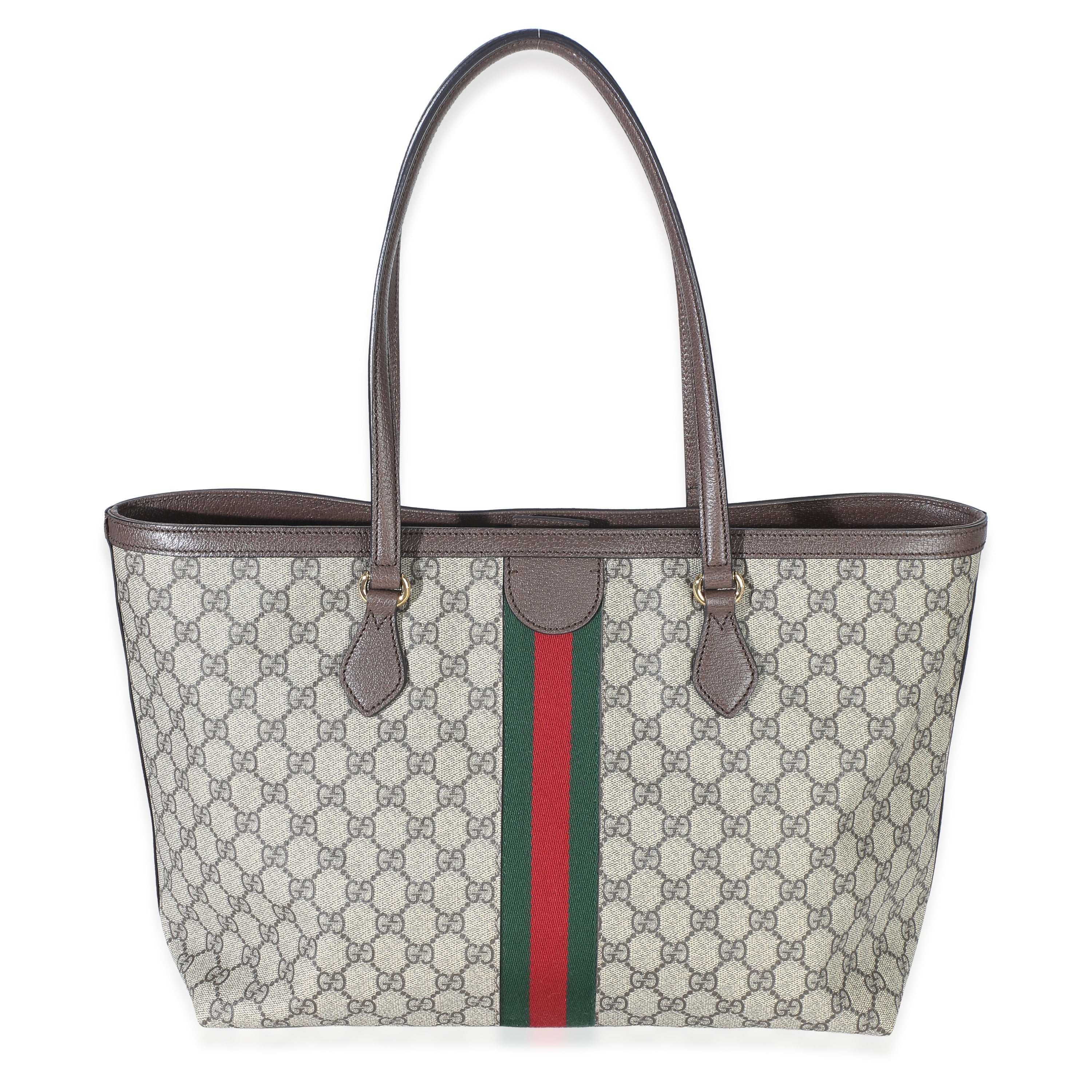 Gucci Beige GG Supreme Canvas Medium Ophidia Tote