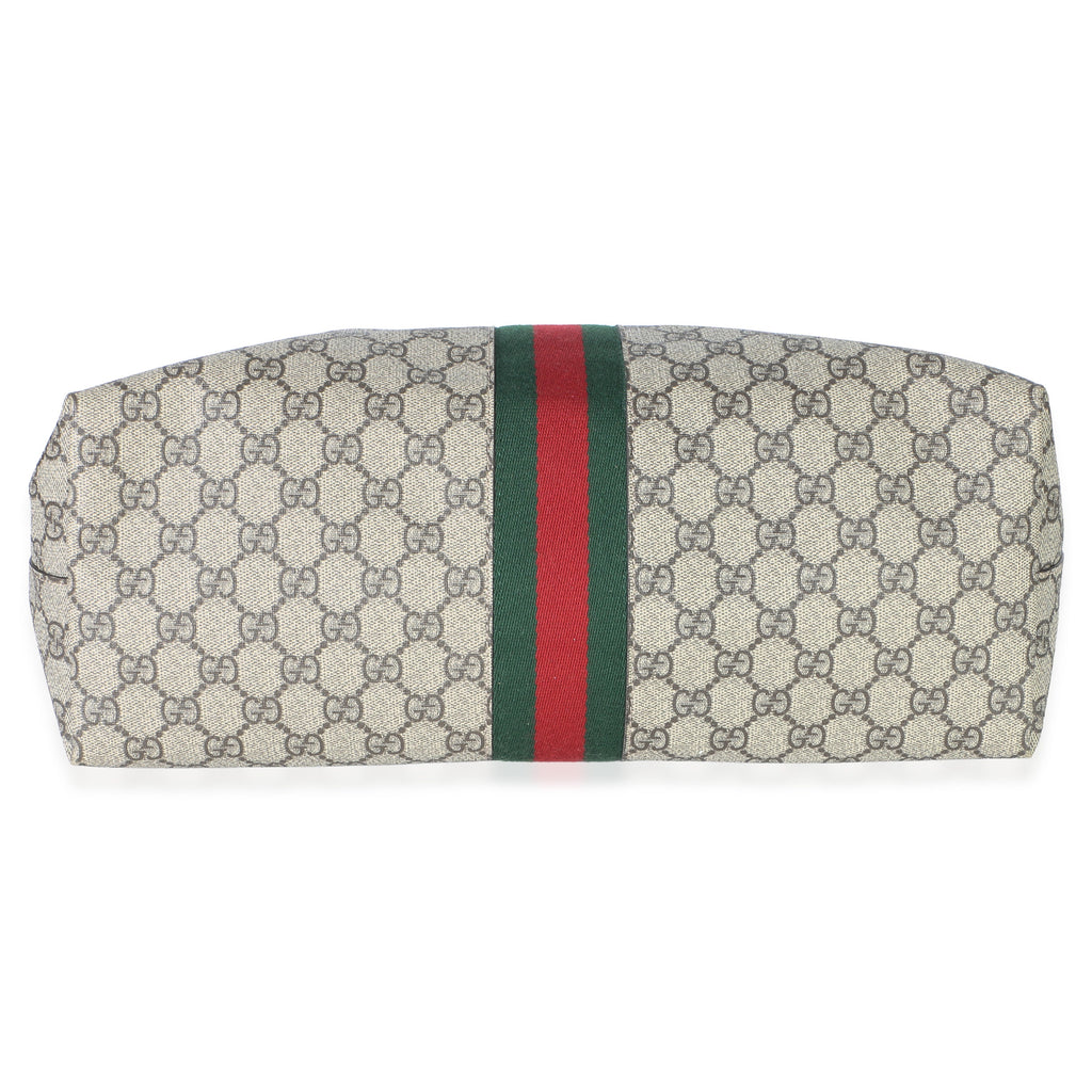 Gucci Beige GG Supreme Canvas Medium Ophidia Tote