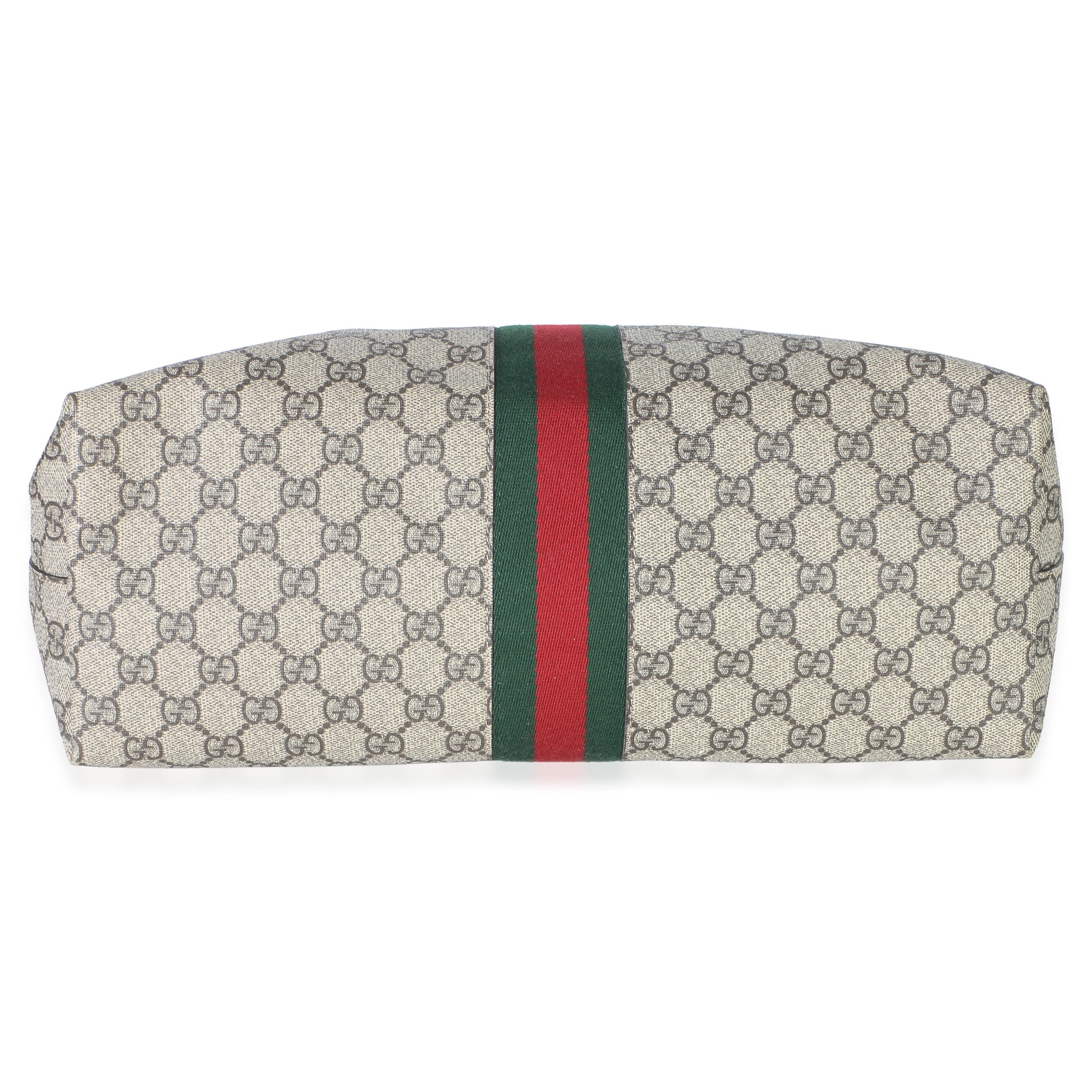 Gucci Beige GG Supreme Canvas Medium Ophidia Tote