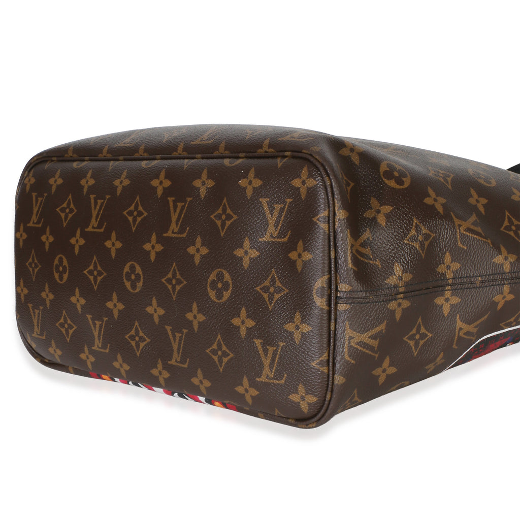Louis Vuitton Red Multicolor Monogram Canvas Kabuki Neverfull MM