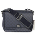 Gucci Blue Black Tender GG Supreme Dollar Calfskin Ophidia Messenger Bag