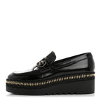 Chanel Shiny Calfskin Platform Loafers 37 Black