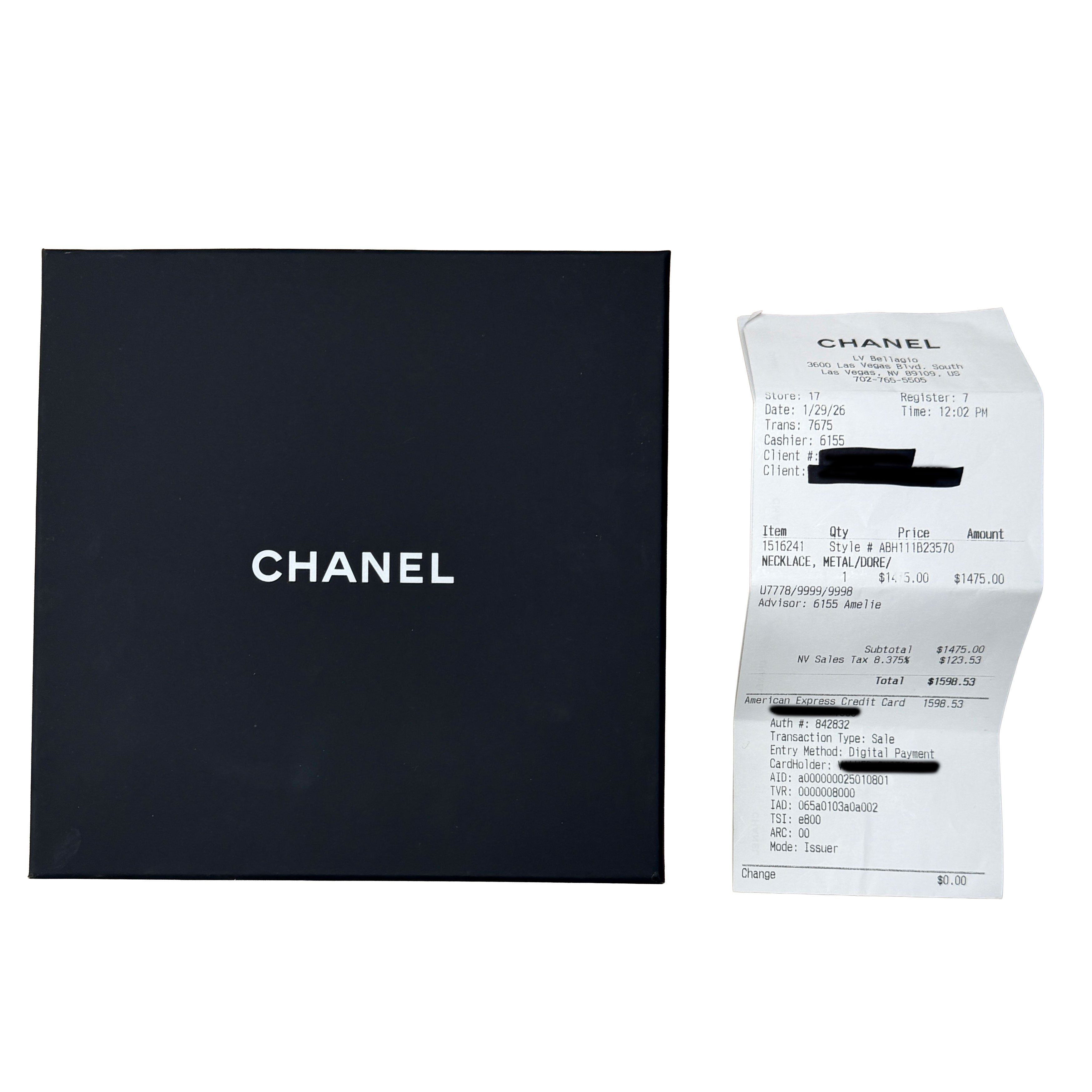Chanel Gold-Plated  2026 CC Choker Necklace