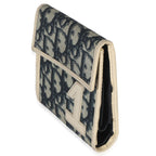 Christian Dior Vintage Blue White Diorissimo Canvas 1 Trifold Wallet
