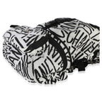Chanel White Black Nylon Printed Coco Neige Backpack