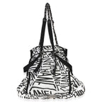 Chanel White Black Nylon Printed Coco Neige Backpack