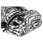 Chanel White Black Nylon Printed Coco Neige Backpack