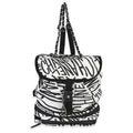 Chanel White Black Nylon Printed Coco Neige Backpack