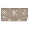 Louis Vuitton Tourterelle Creme Giant Monogram Empreinte Sarah Wallet