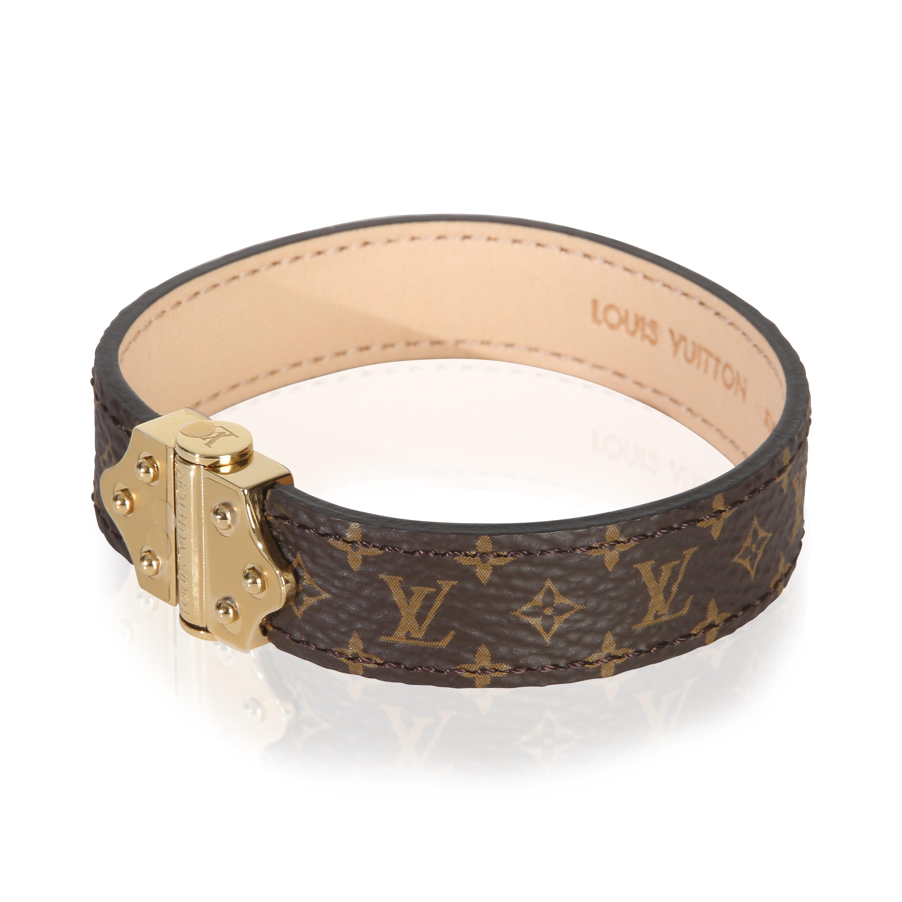 Louis Vuitton Gold-Plated  Nano Monogram Bracelet
