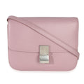 Pink Textured Calfskin Small Box Bag