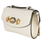 Gucci Cream Smooth Calfskin Mini Zumi Chain Shoulder Bag