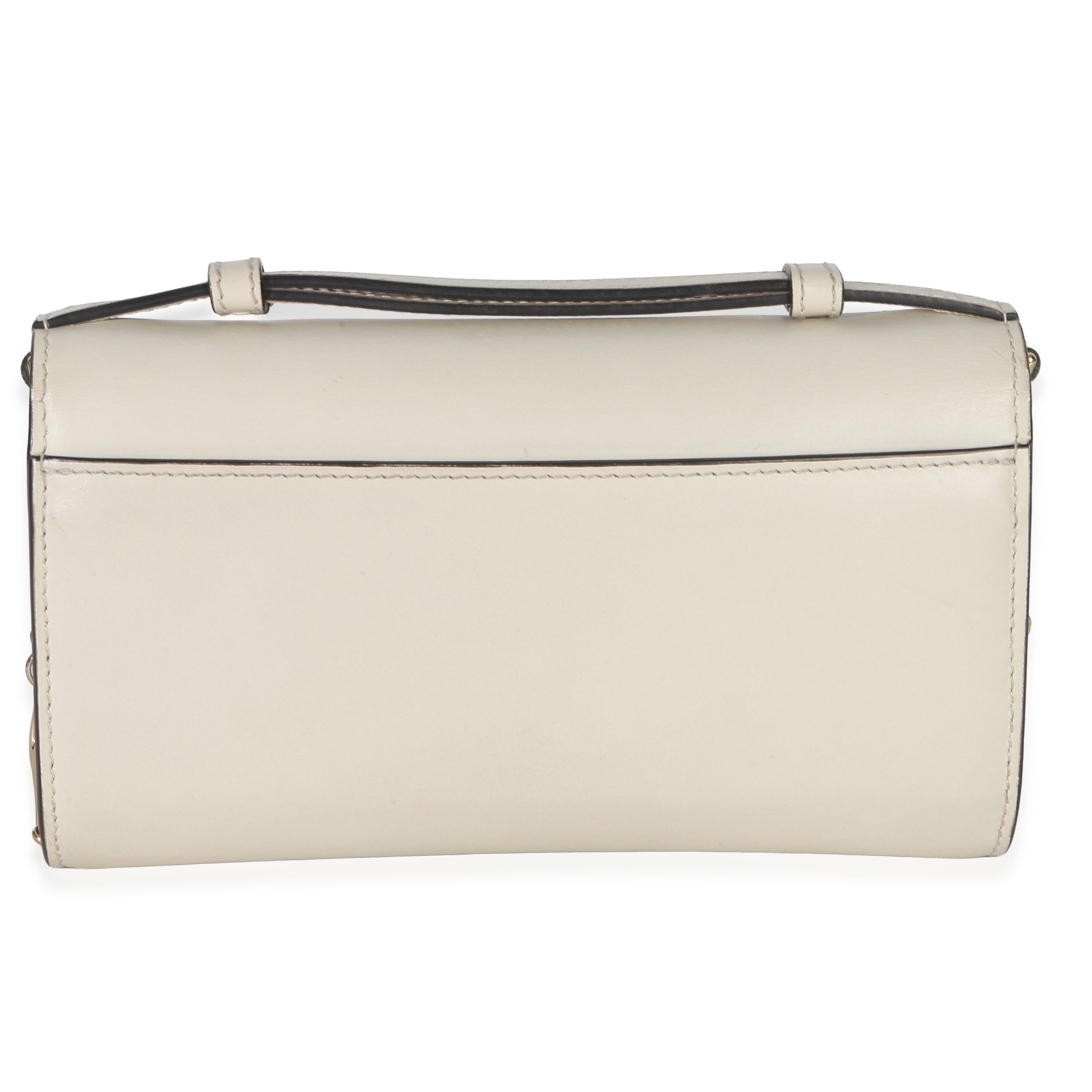 Gucci Cream Smooth Calfskin Mini Zumi Chain Shoulder Bag