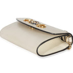 Gucci Cream Smooth Calfskin Mini Zumi Chain Shoulder Bag