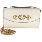 Gucci Cream Smooth Calfskin Mini Zumi Chain Shoulder Bag