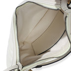 Gucci Cream GG Marmont Matelasse Small Chain Moon Hobo