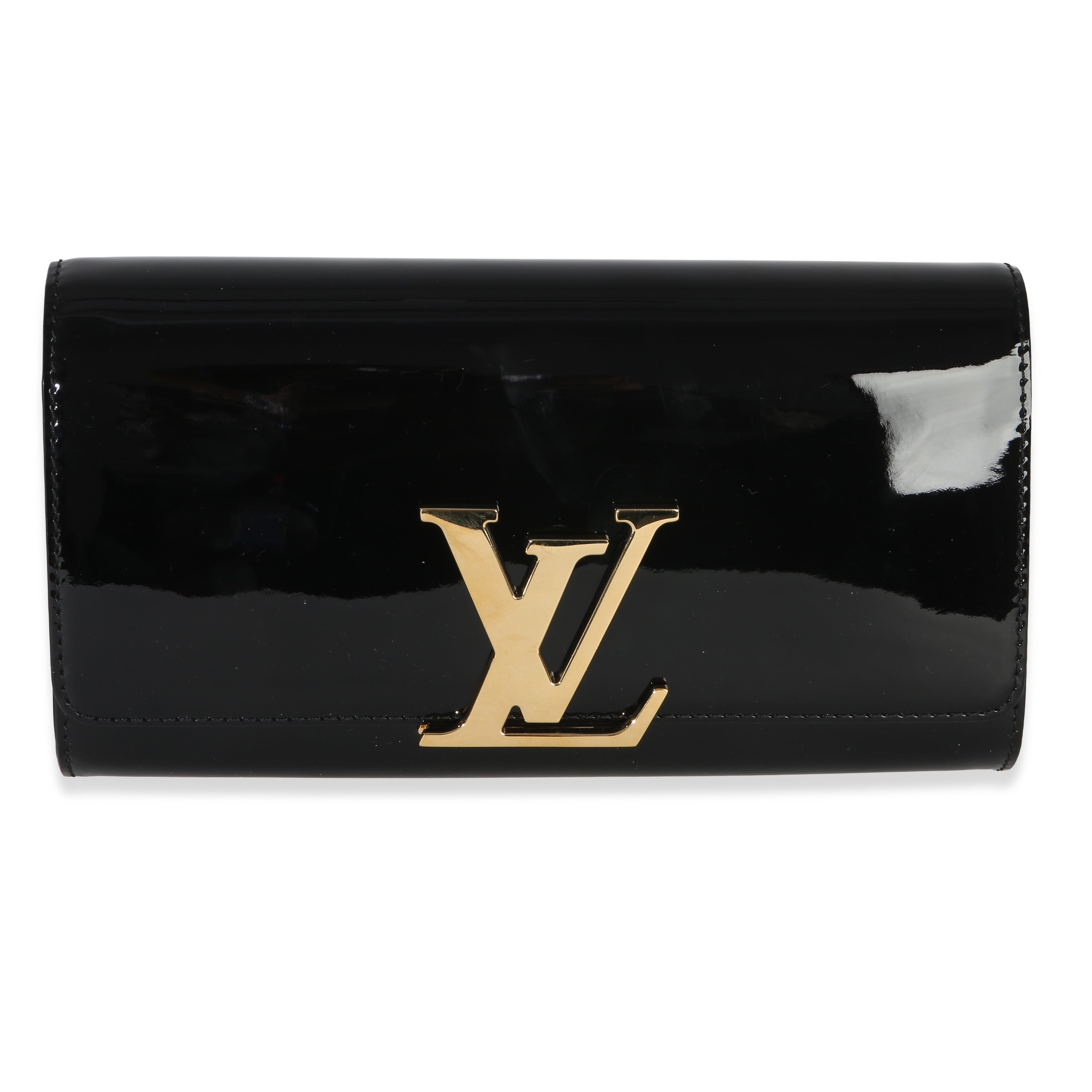 Louis Vuitton Black Patent Louise Clutch