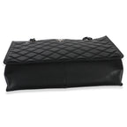 Chanel Black Quilted Caviar CC Shopping Tote