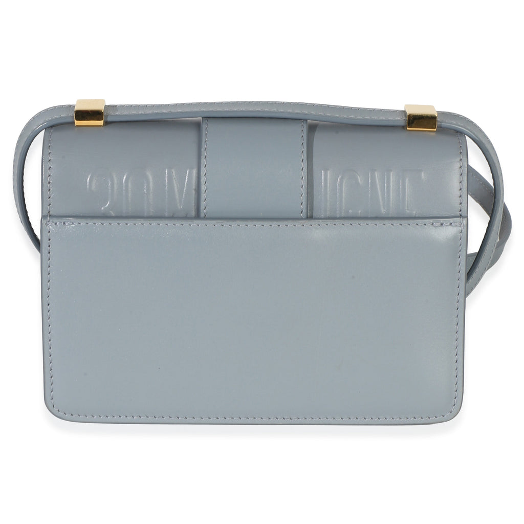 Christian Dior Blue Smooth Box Calfskin Micro 30 Montaigne Flap Bag