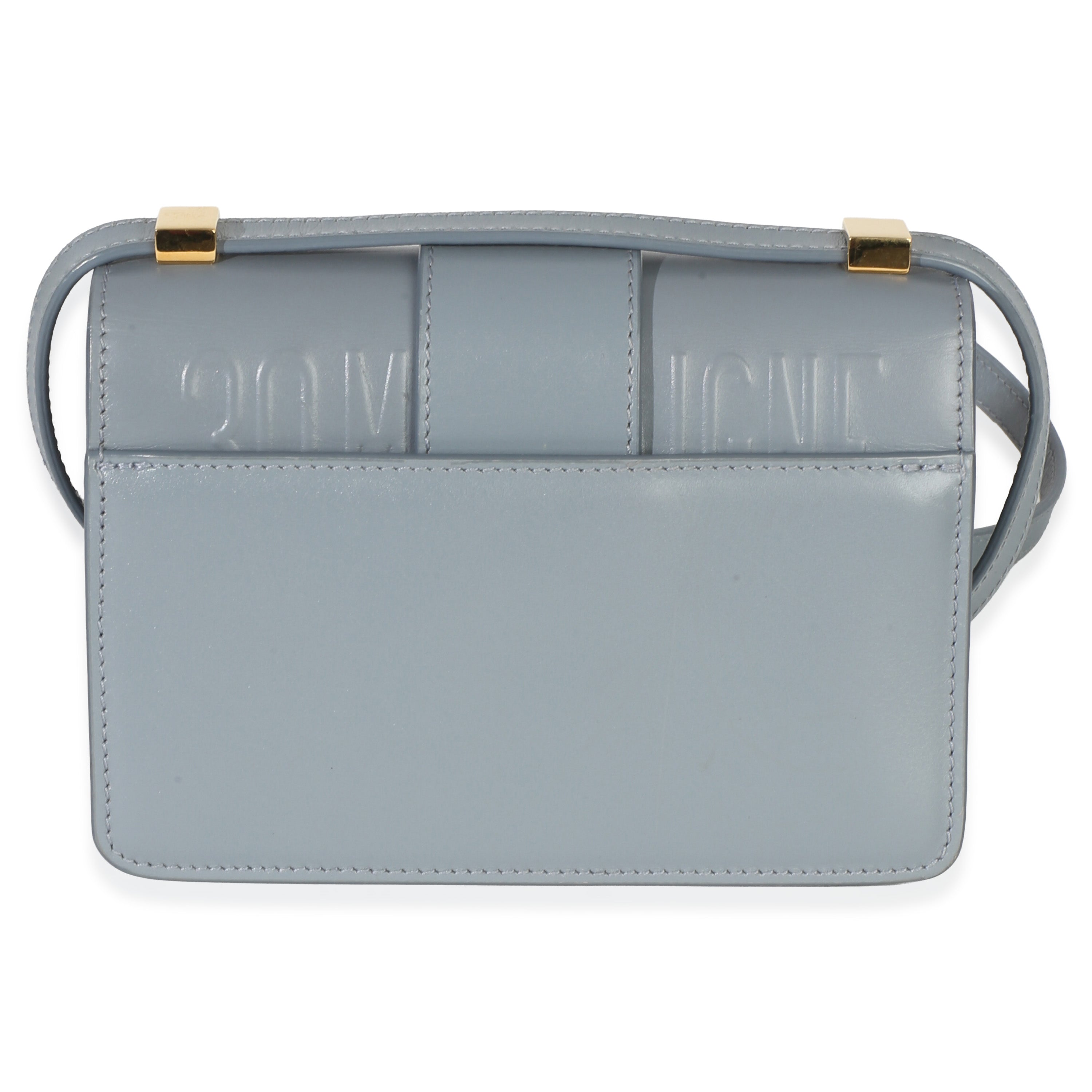 Christian Dior Blue Smooth Box Calfskin Micro 30 Montaigne Flap Bag