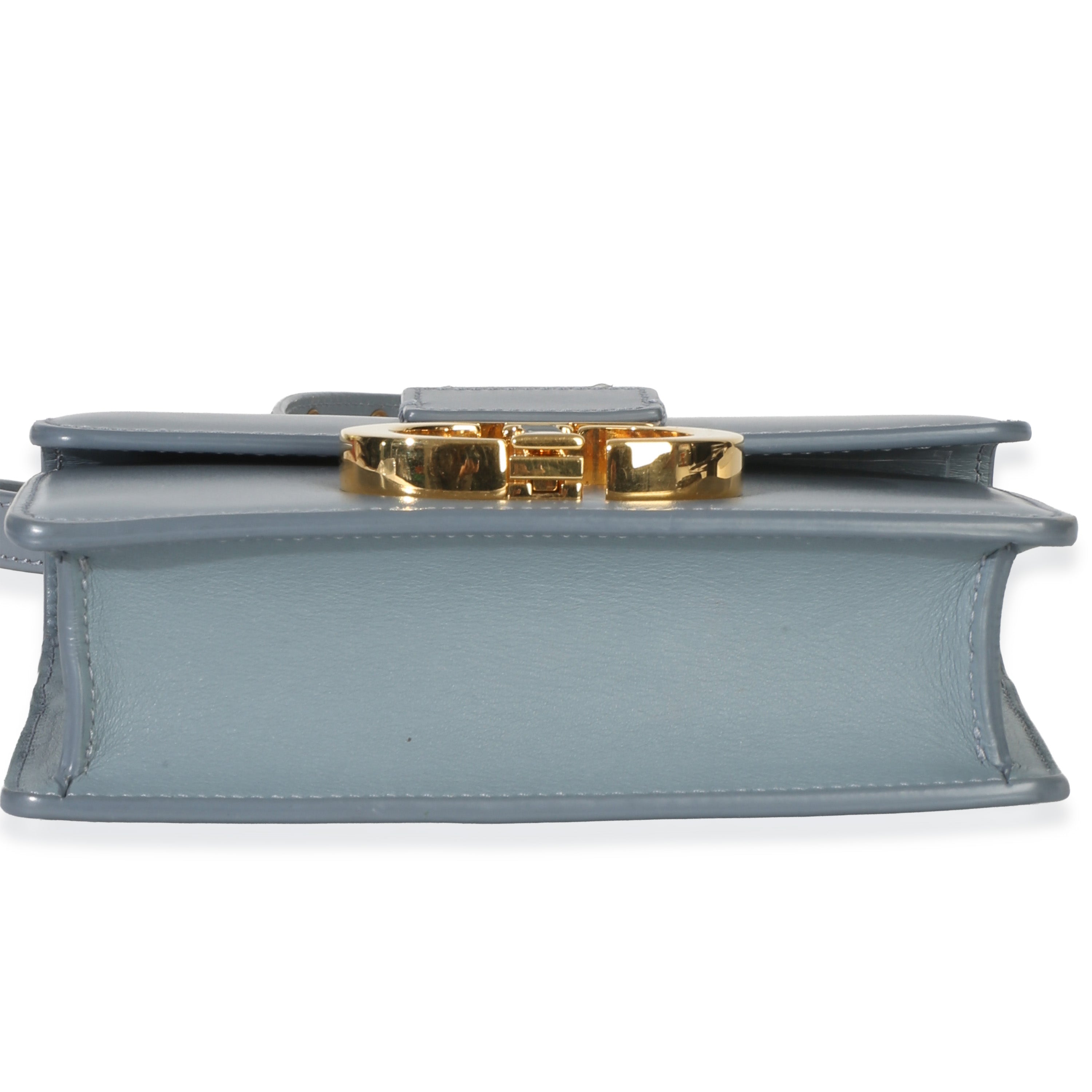 Christian Dior Blue Smooth Box Calfskin Micro 30 Montaigne Flap Bag