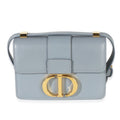 Christian Dior Blue Smooth Box Calfskin Micro 30 Montaigne Flap Bag
