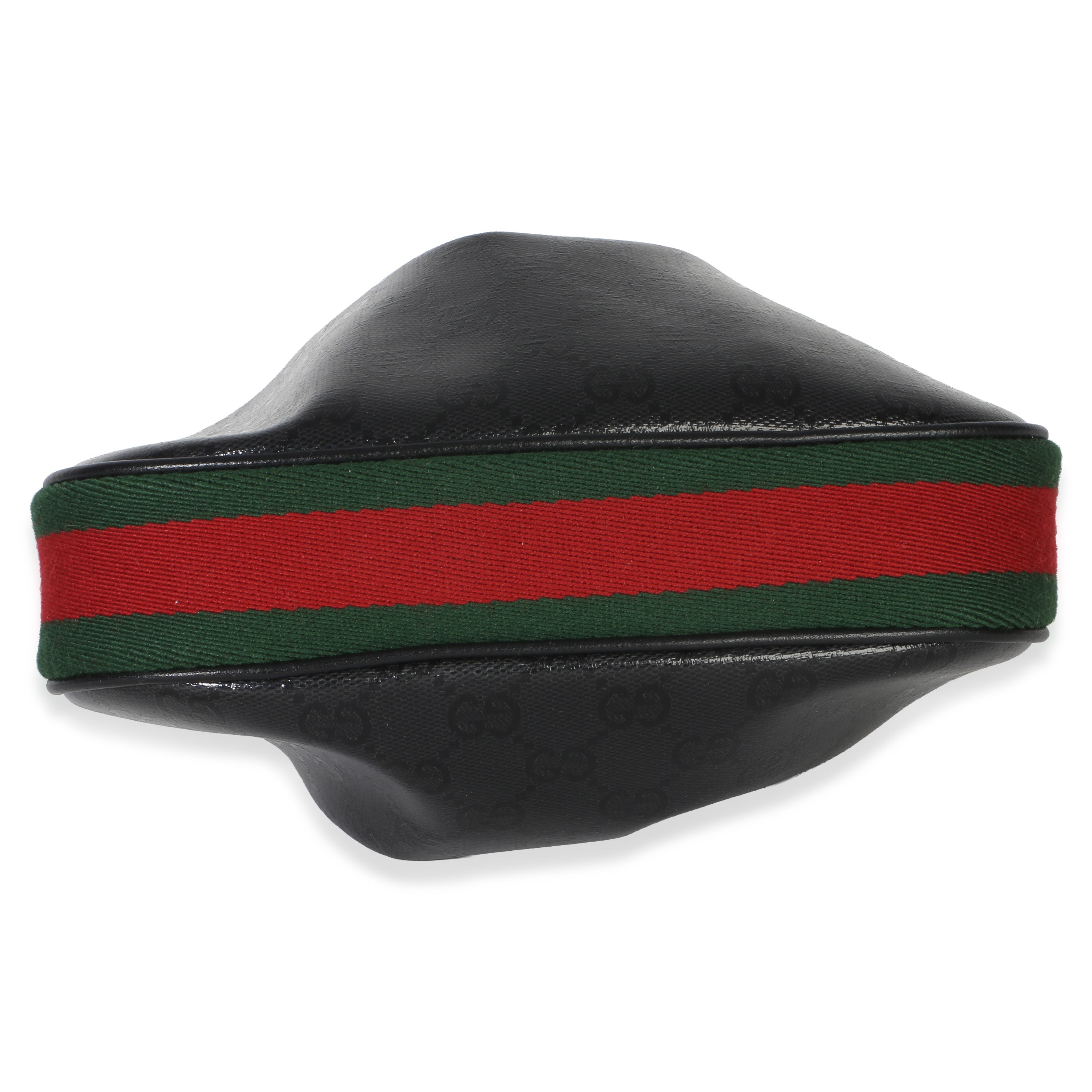 Gucci Black GG Crystal Coated Canvas Small Attache Crossbody Bag