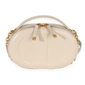 Christian Dior Cream Calfskin CD Signature Oval Crossbody Camera Bag