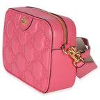Gucci Pink GG Stitched Calfskin Matelasse Small Crossbody Bag