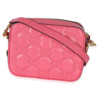 Gucci Pink GG Stitched Calfskin Matelasse Small Crossbody Bag