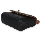 Chanel Black Quilted Lambskin Ribbon Chain Small Cocovado Flap Bag