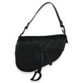 Christian Dior Black Ultramatte Woven Calfskin Saddle Bag