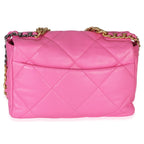 Chanel Pink Quilted Lambskin Large Chanel 19 Flap Bag