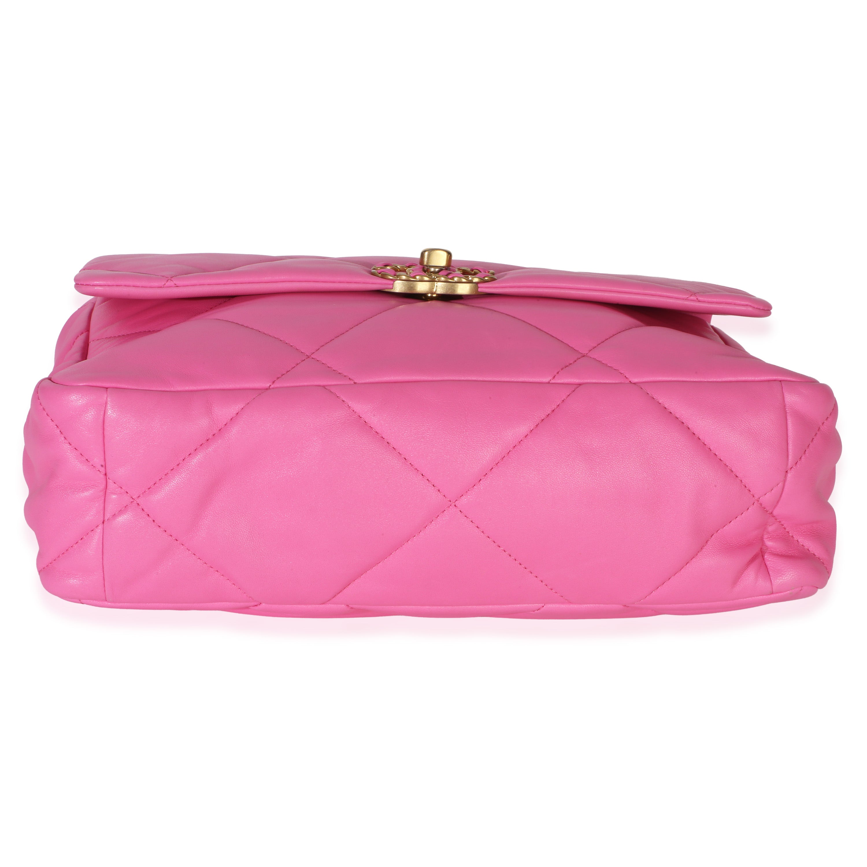 Chanel Pink Quilted Lambskin Large Chanel 19 Flap Bag