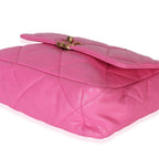 Chanel Pink Quilted Lambskin Large Chanel 19 Flap Bag